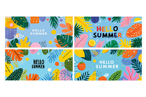 Hello summer backgrounds. Abstract, an Object Illustration by Stock-Smart-Start