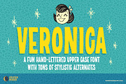 Veronica Hand-Drawn Mid-Century Font, a Sans Serif Font by Paper Moon Graphic Supply (Thumbnail 1 of 8)