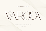 Varoca - Modern Serif Font, a Serif Font by Aqeel_Art (Thumbnail 1 of 12)