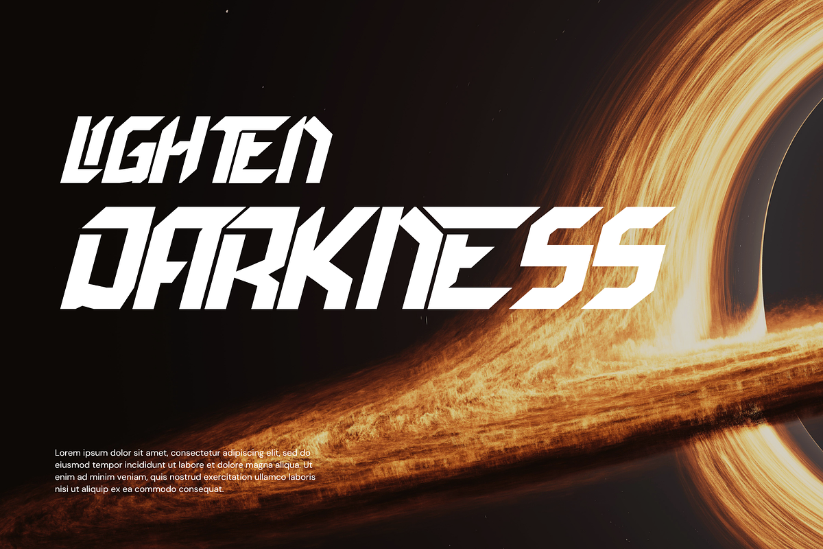 Devotion Ligatures - Futuristic Font, a Sans Serif Font by 177Studio (Photo 2 of 8)