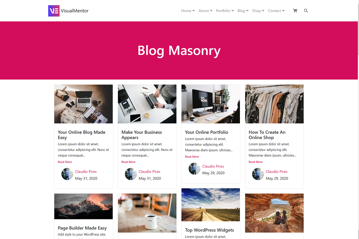 VisualMentor - Elementor WP Theme, a WordPress Template by Visualmodo (Photo 6 of 34)