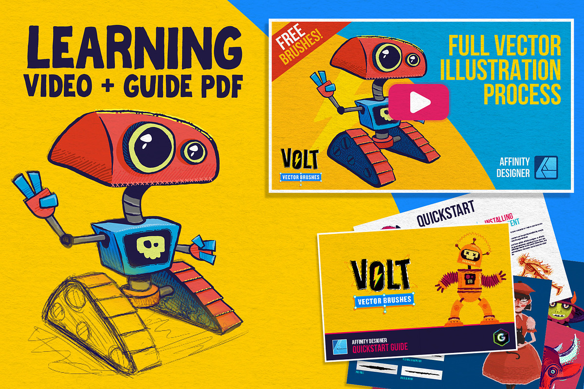 VOLT - Vector Brushes for Affinity, a Brush Add-On by Green Room Media (Photo 5 of 18)