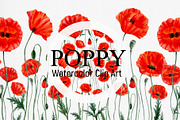 POPPY- clip art., an Illustration by ARTVracovska (Thumbnail 1 of 4)