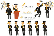 Little Graduate Kids Clipart, an Illustration by Oh Darling Graphics (Thumbnail 2 of 3)