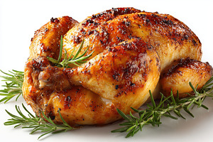 Roasted Chicken Rosemary Garnish Del, a Photo by Pixeness Studio