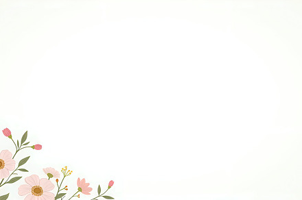 Minimal Flower Frame With Elegant Wh, a Photo by LOGOCREATIVE