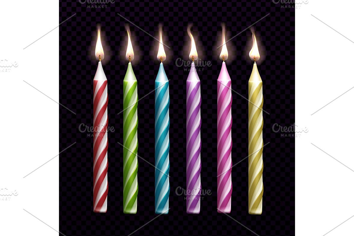 Burning candles for birthday cake, an Object Graphic by art PVP - market