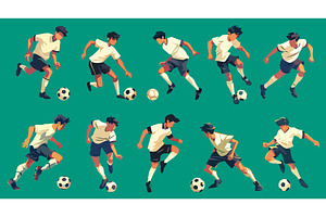 Football player. Cartoon male team, a Sport Illustration by Stock-Smart-Start