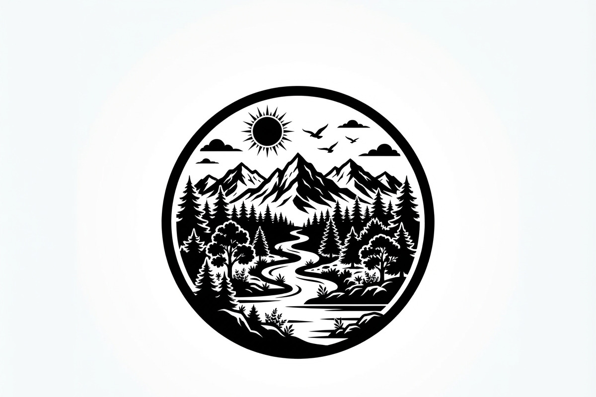 60 Eco Globe Landscape Silhouette, a Technology Illustration by Amazin_art (Photo 20 of 29)