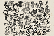Dragon stamps for Procreate, a Brush Add-On by TheWhiteCatLab (Thumbnail 4 of 9)