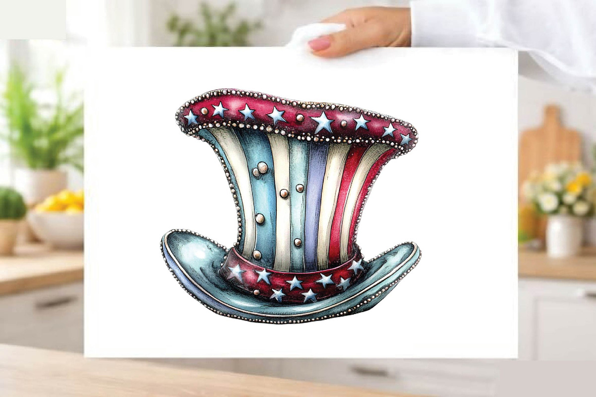 4th of July Top Hat Clipart Bundle., an Illustration by SVGArt (Photo 7 of 9)