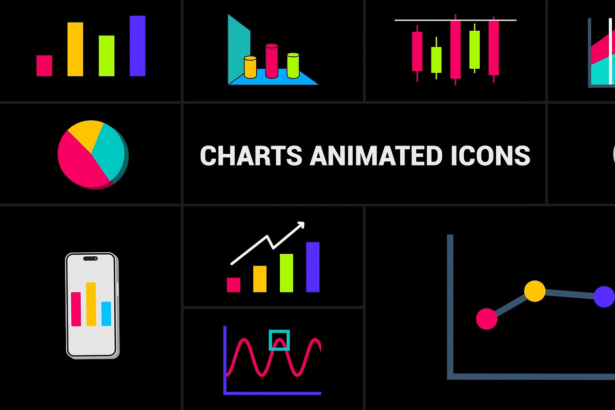 Charts Animated Icons for DaVinci, a Templates & Theme by 2dfx (Photo 1 of 2)