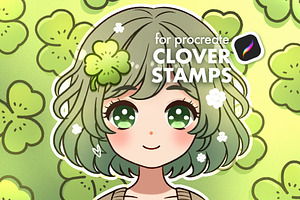 40 Clover Procreate Stamps Brushes