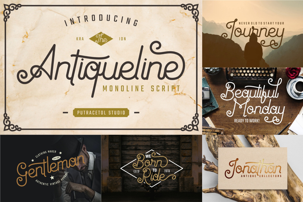 Best Vintage Font Bundles, a Script Font by PutraCetol Studio (Photo 10 of 18)