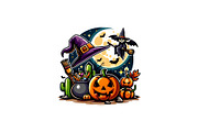 Halloween Logo Mascot Illustration, a Branding & Logo Template by Vectorium Studio (Thumbnail 3 of 5)