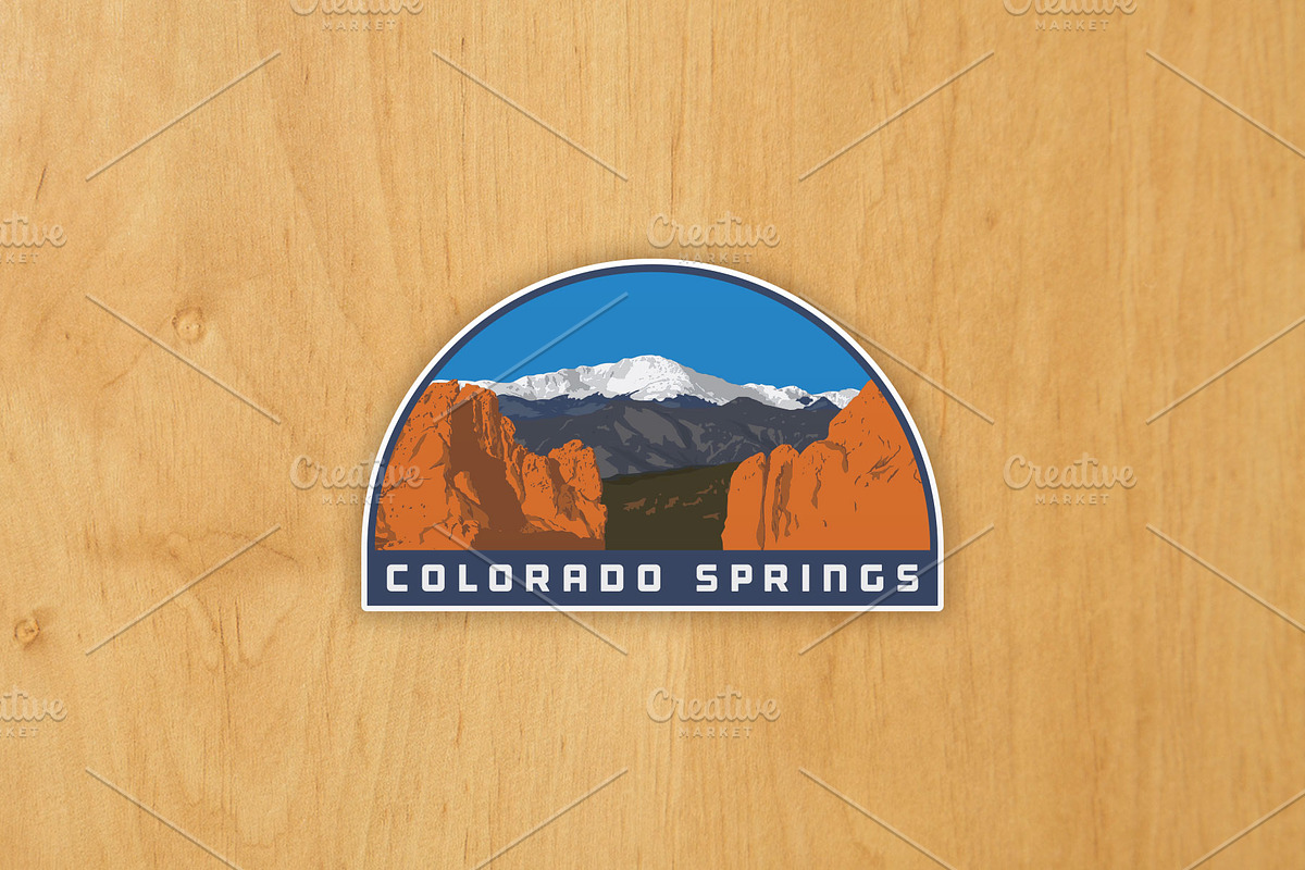 Garden of the Gods + Pikes Peak, an Illustration by Flavor Graphics (Photo 3 of 3)