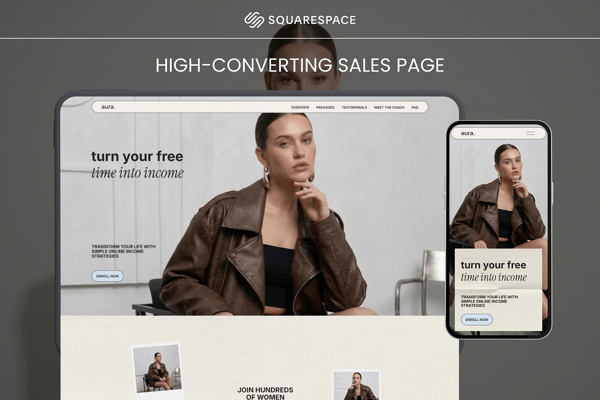 Squarespace Sales Page Template, a Squarespace Template by OliaMuseDesign (Photo 2 of 8)