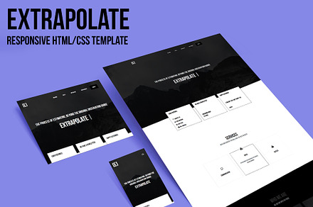 Extrapolate - Responsive One page, a HTML Template by Floor