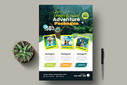 Travel and Adventure Flyer Template, a Flyer Template by MightyDesign (Thumbnail 1 of 6)