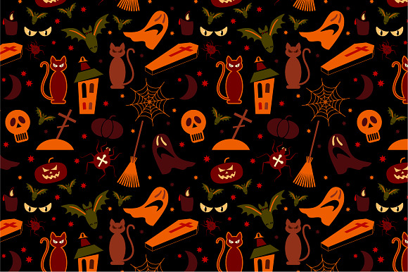 2 Halloween Seamless Pattern