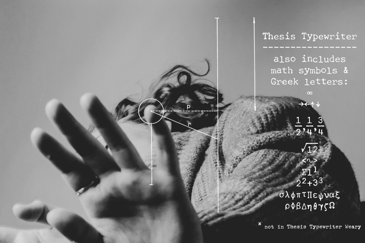 Thesis Typewriter Font and Extras, a Serif Font by Ana's Fonts (Photo 8 of 12)