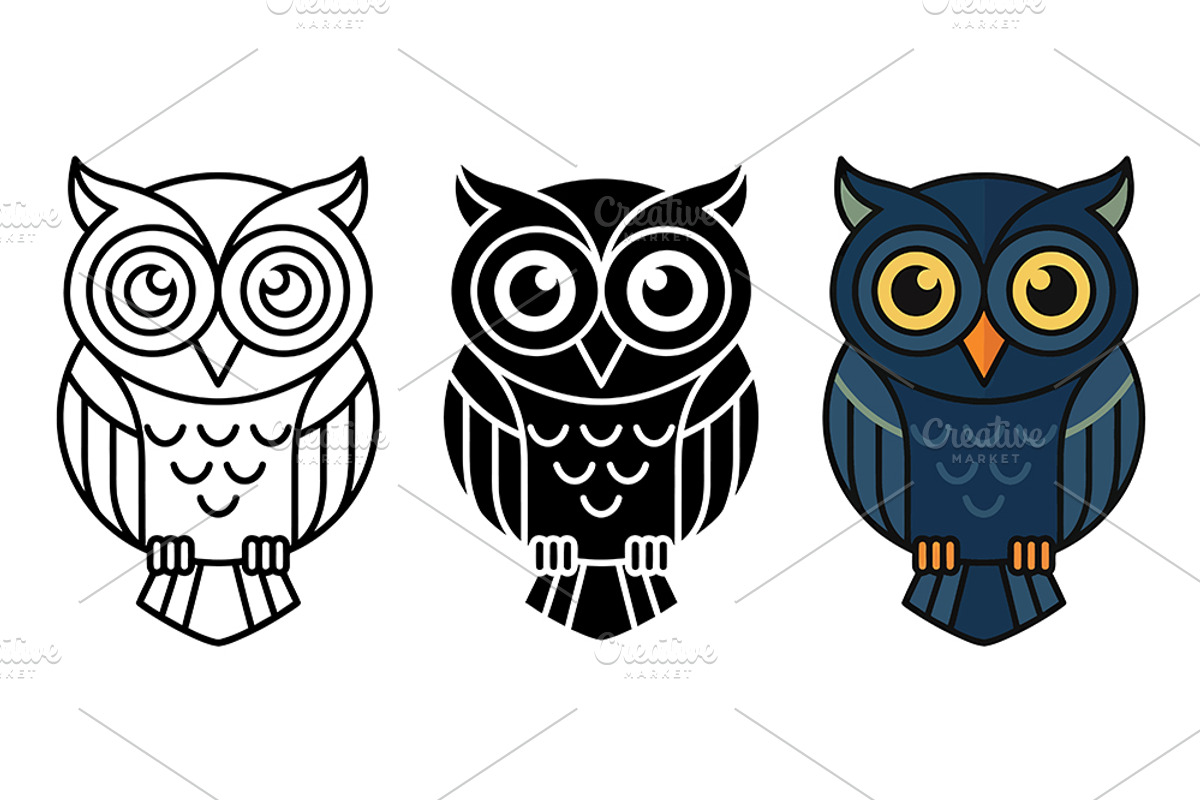 Owl Vector Icons, a Solid Icon by Artonix (Photo 2 of 2)