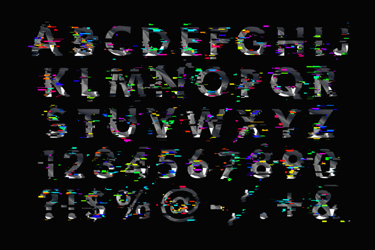 Glitch Font, a Sans Serif Font by Handmadefont (Photo 2 of 10)