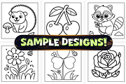 Bold and Easy Nature Girly Coloring, a Seasonal Illustration by Craftsbeefy (Thumbnail 2 of 4)