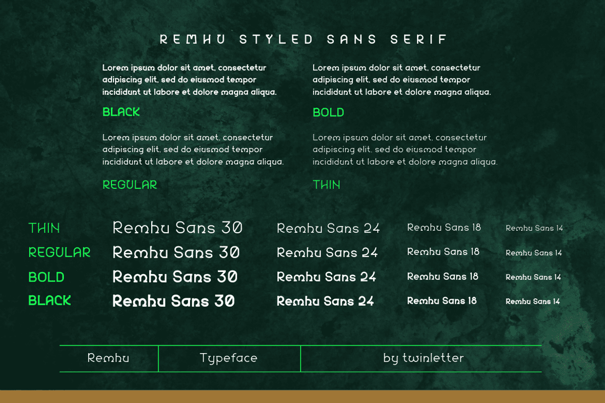 Remhu, a Sans Serif Font by twinstd (Photo 9 of 15)
