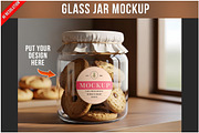 Bakery Sticker On Glass Jar Mock PSD, a Product Mockup by Bruno's Shop (Thumbnail 1 of 4)