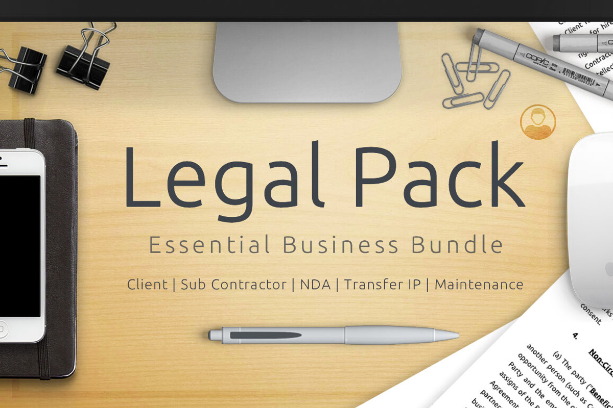SALE Legal contracts for freelancers, a Stationery Template by firetuts