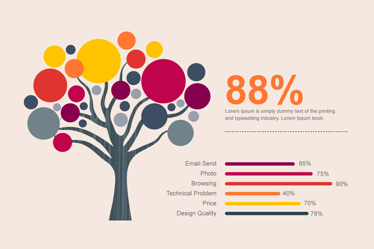 Tree Infographics Elements Bundle, an Object Graphic by ContestDesign