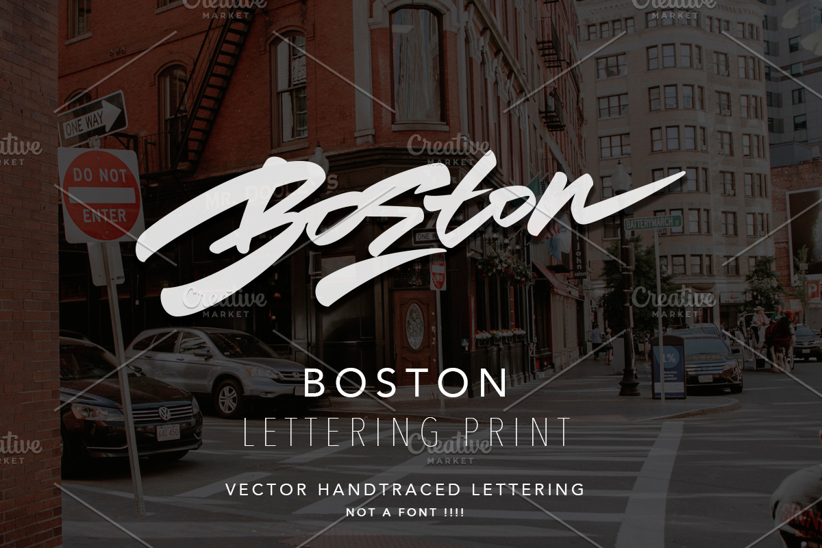Boston - brush lettering logo, an Illustration by Nick LetterManiac Raizvih (Photo 1 of 2)