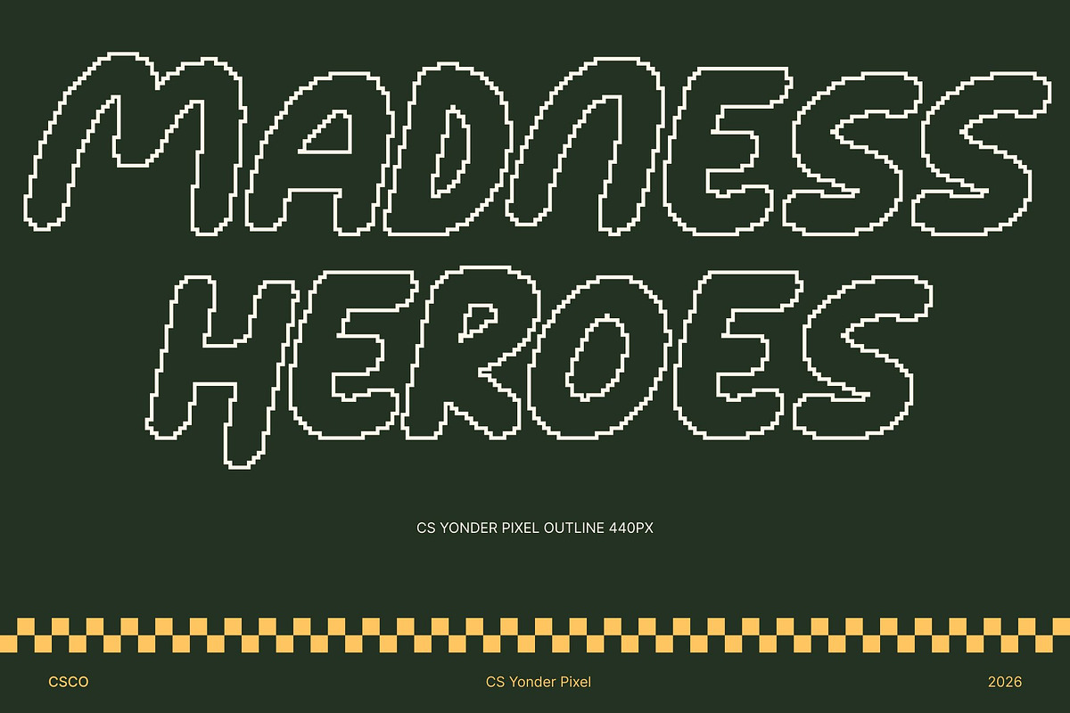 CS Yonder Pixel, a Sans Serif Font by Craft Supply Co. (Photo 6 of 8)