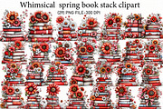 whimsical spring book stack clipart, an Illustration by Designworld (Thumbnail 1 of 6)