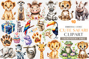 Cute Safari Clipart PNG, an Illustration by SinaCreation (Thumbnail 1 of 4)