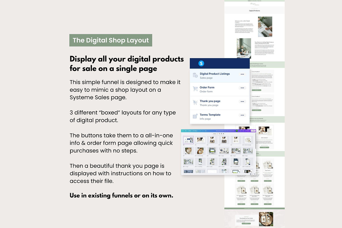 Systeme.io Sage Systeme Bundle, a Landing Page Template by Hayley's Digital Hub (Photo 8 of 10)