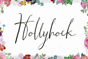 Hollyhock - A Messy Calligraphy Font, a Script Font by Angie Makes (Thumbnail 1 of 5)