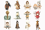 Victorian Halloween Clipart, an Illustration by Design Market (Thumbnail 2 of 5)