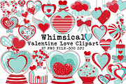 Valentine Love Clipart, an Illustration by Libby Wishes (Thumbnail 1 of 5)