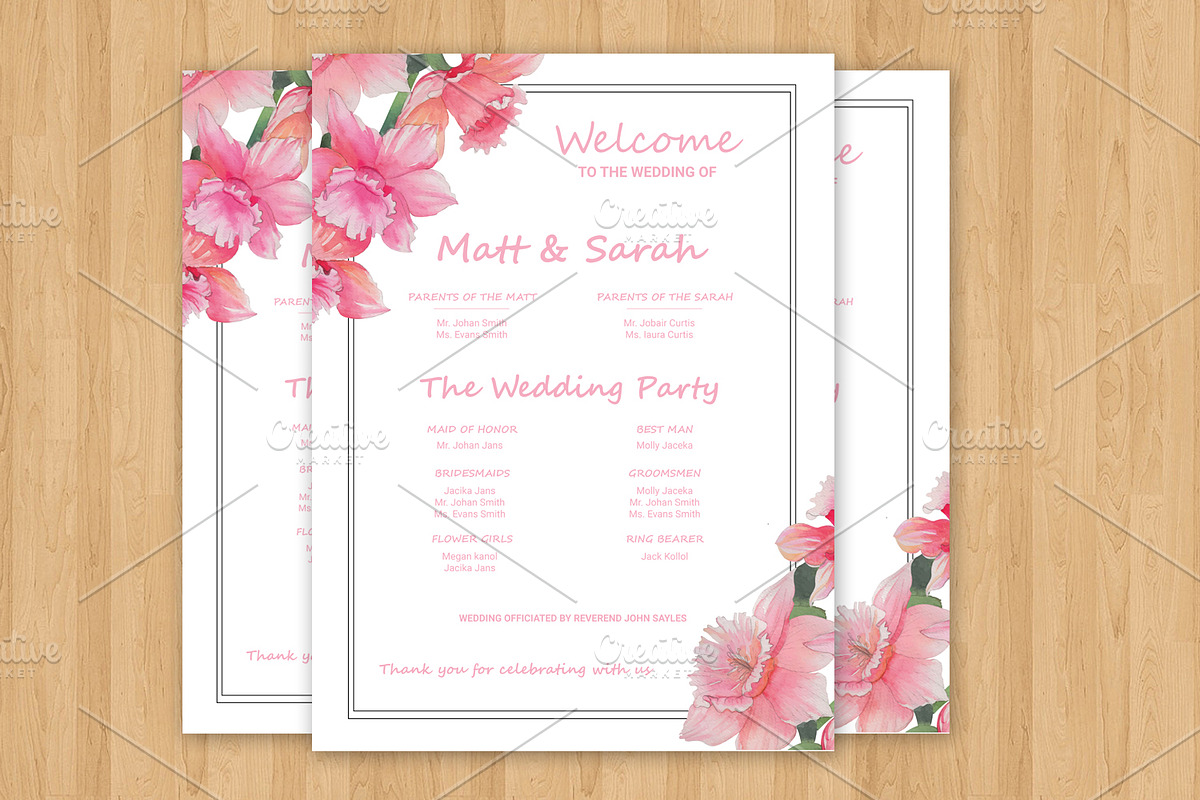 Wedding Program Sign Template, a Stationery Template by retrographix (Photo 1 of 2)