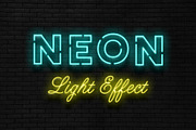 Neon Sign Photoshop Effect, a Layer Style Add-On by Design Squad (Thumbnail 1 of 6)