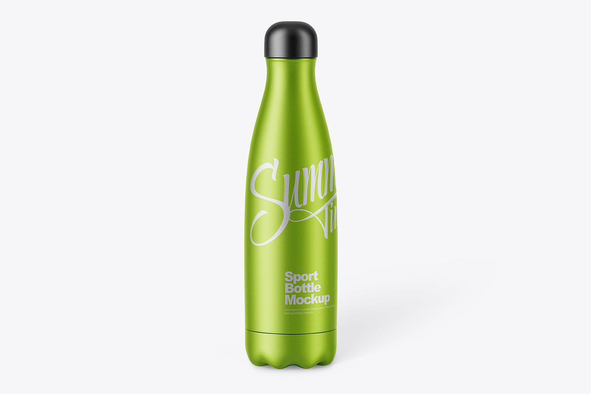 Sport Bottle Metallic Mockup, a Product Mockup by AlkStudio (Photo 2 of 8)
