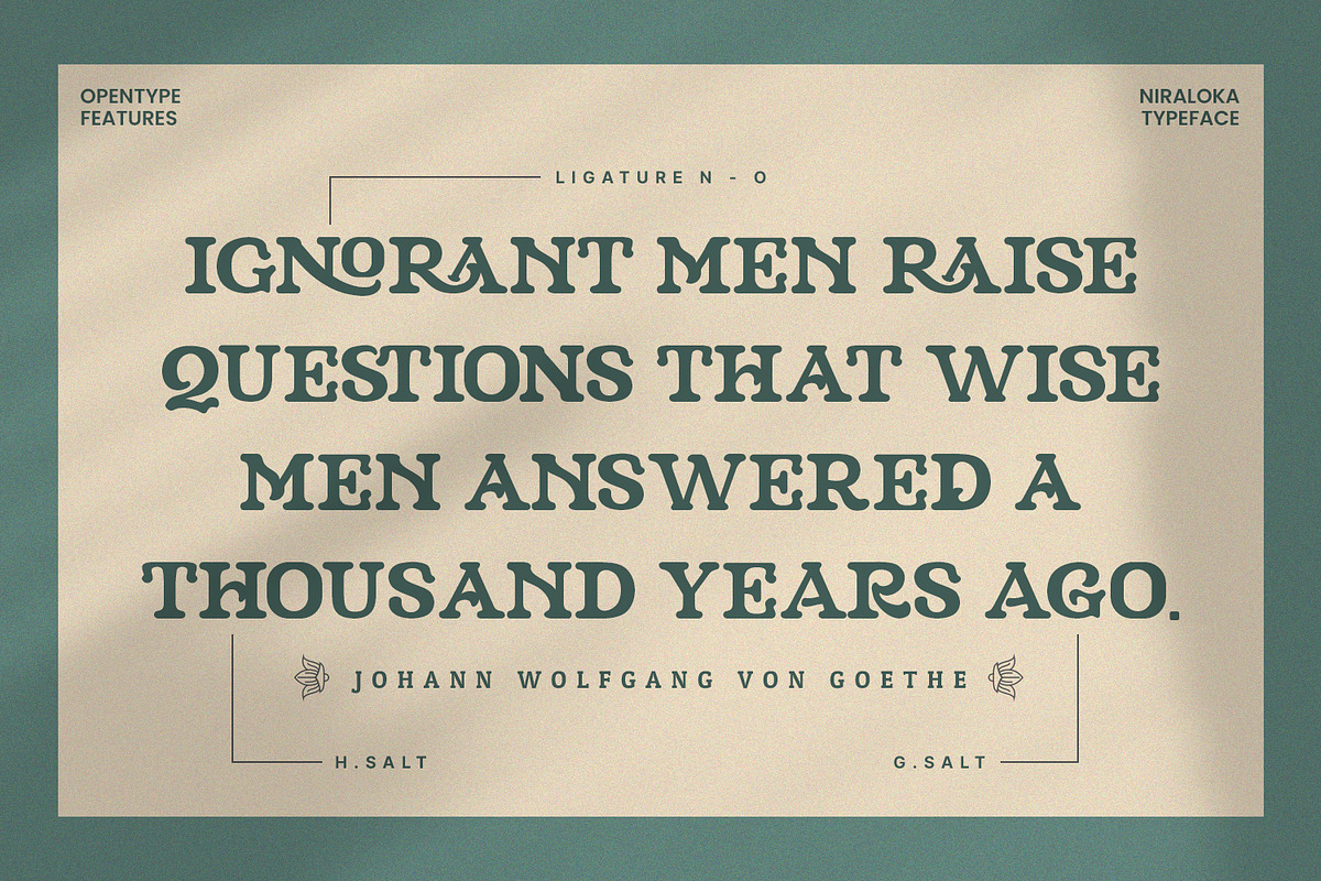 Niraloka - Serif Vintage Display, a Serif Font by Mantra Naga (Photo 2 of 10)