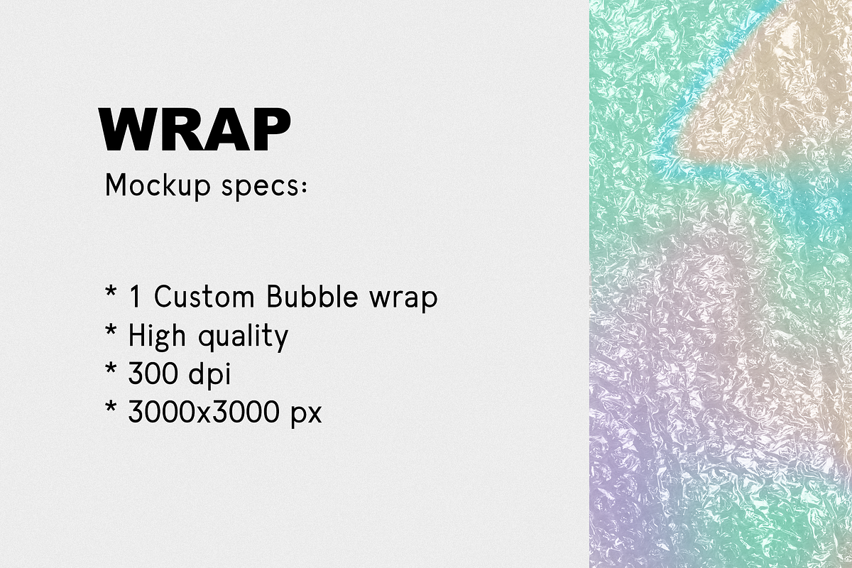 WRAP - 1 Bubble Wrap Texture Mockup, a Mockup by Bolderaja1 Studio (Photo 7 of 7)