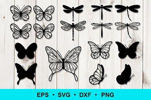 Butterfly and Dragonfly Clip Art