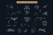 Road Race Extra + Illustrations, a Serif Font by Craft Supply Co. (Thumbnail 3 of 9)