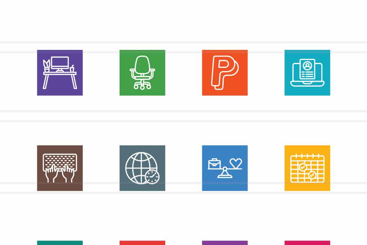 25 Work From Home Essentials Icons, an Icon by IconBunny (Photo 2 of 2)
