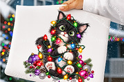 Funny Christmas Cat Clipart Bundle, a Work Illustration by SinaCreation (Thumbnail 4 of 6)