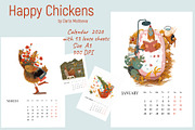 Calendar 2026 Happy Chickens, a Decorative Illustration by Dashnpro (Thumbnail 2 of 7)
